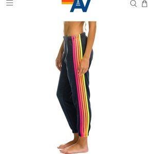 Aviator Nation 5 Neon Stripe in Heather Navy